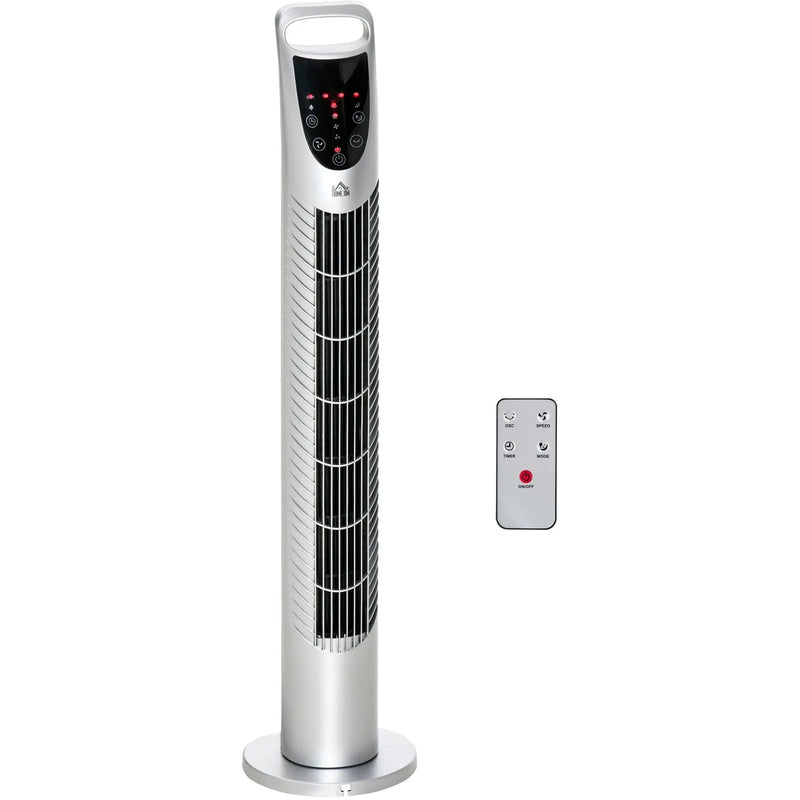 40W Tower Fan with Remote, Oscillation, 3 Speeds, 78.5H cm Homcom