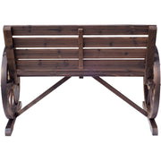 Wagon Wheel Garden Bench Outsunny