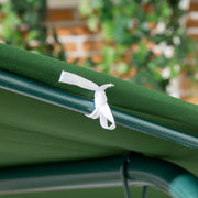 Steel Frame 3 Seater Garden Swing Chair With Canopy Outsunny