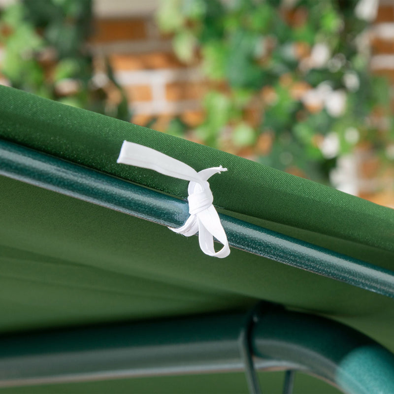 Steel Frame 3 Seater Garden Swing Chair With Canopy Outsunny
