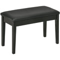 Black Leather Piano Bench Homcom