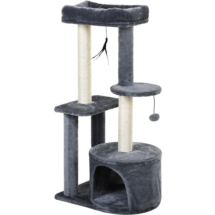 Multi-Activity Cat Tree Scratching Post, Perch House, Toys