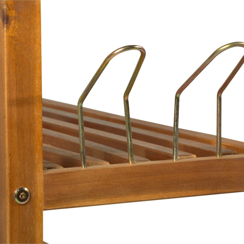 HOMCOM 5 Tier Wooden Shoe Rack