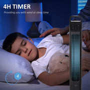 Oscillating Tower Fan, Remote, Timer, 3 Speed, Black Homcom