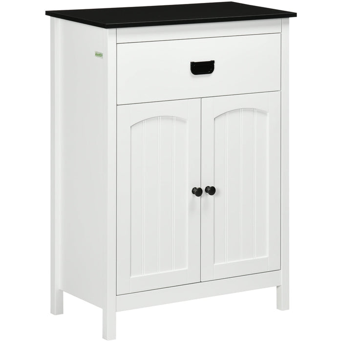 Small White Bathroom Cupboard - 80H x 60W x 30Dcm