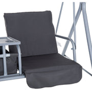 2 Seater Garden Swing Chair With Tilting Canopy & Storage Outsunny