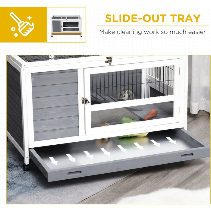 Indoor Rabbit Hutch with Lift Open Top