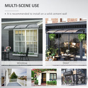 Modern Porch Canopy, Rain Shelter, Black Outsunny
