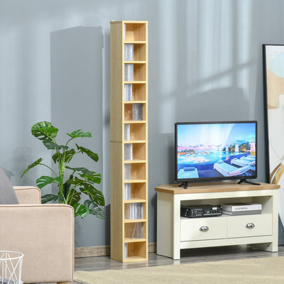 Media Storage Cabinet, 12-Tier, 204 CDs, Multimedia Organiser Homcom