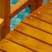 Wooden Garden Bridge with Railings Outsunny
