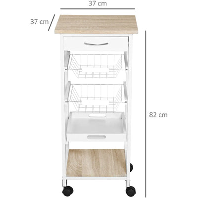 Mobile Kitchen Island Homcom