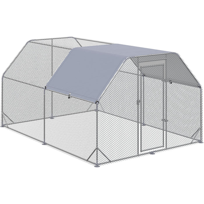 PawHut Large Chicken Coop with Roof - 380x280x195cm