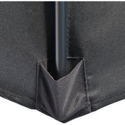 Half Parasol for Patio, Balcony - Black Outsunny