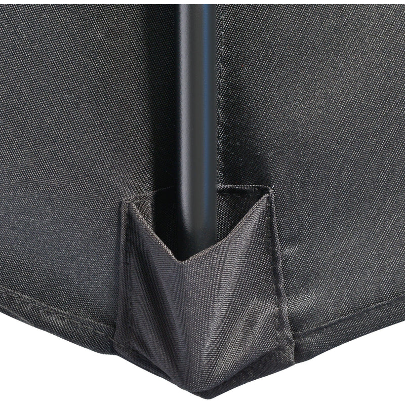Half Parasol for Patio, Balcony - Black Outsunny