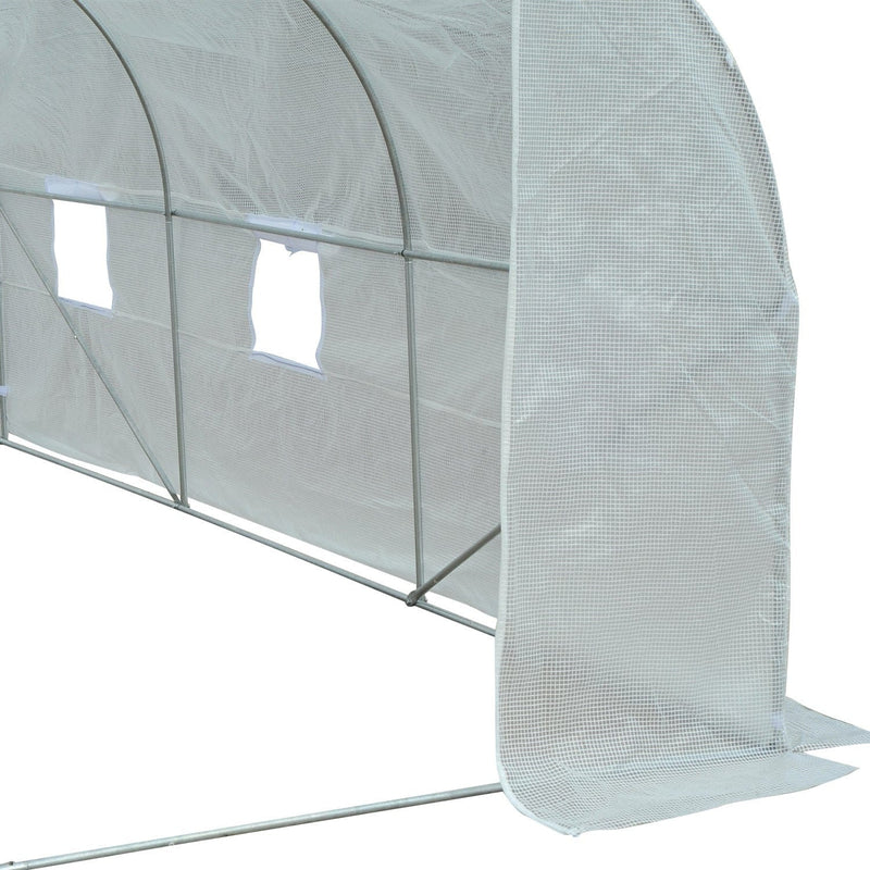 Polytunnel Greenhouse - Galvanised Frame - PE Cover - 3.5x3m