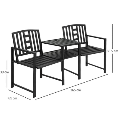 Tete a Tete Garden Seat Outsunny