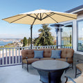 3m Roma Offset Cantilever Patio Parasol, 360° Rotating Outsunny
