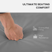 Outsunny Outdoor Seat Cushion Pads for Rattan Furniture, 3 PCs Garden Furniture Cushions, Dark Grey Outsunny