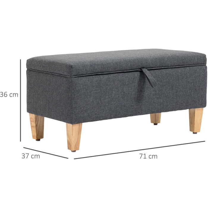 Grey Ottoman Storage Footstool