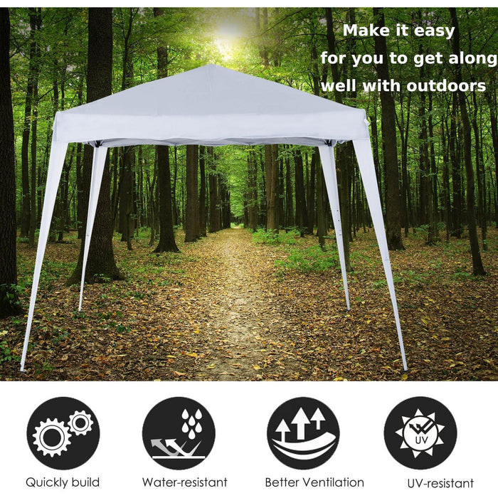 3x3m White Gazebo, Pop Up Frame, UV & Water Resistant