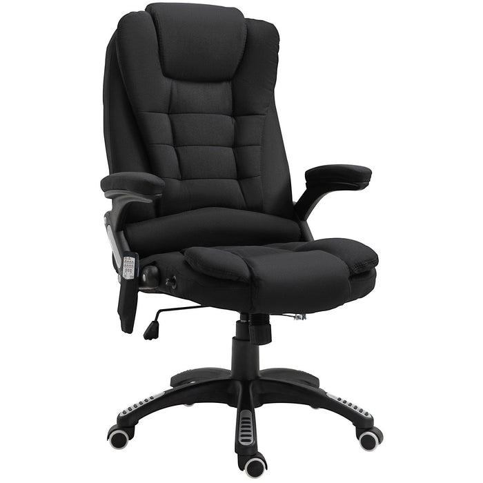 Heated Massage Chair w/ Swivel Black