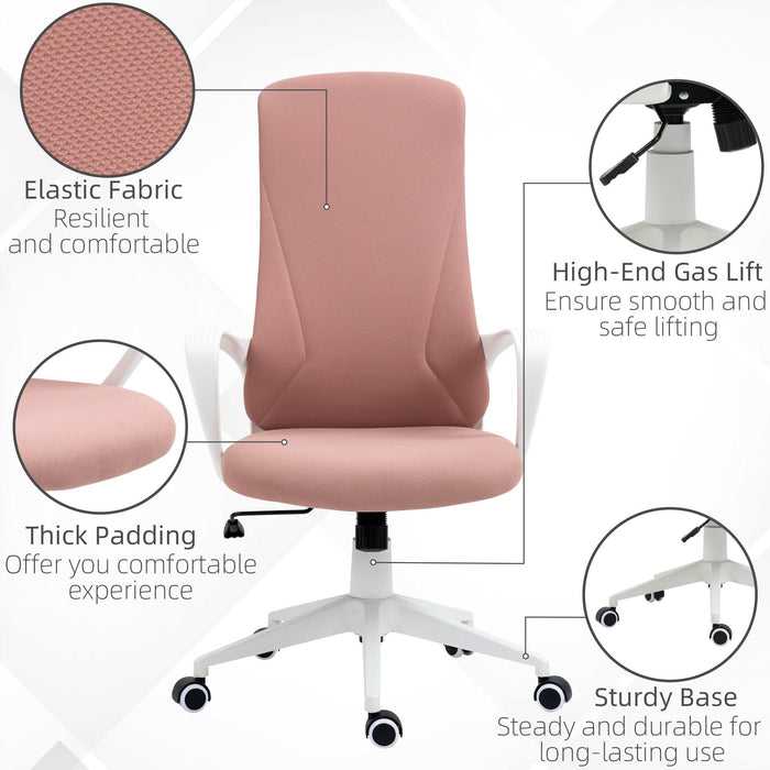 High-Back Desk Chair, Pink