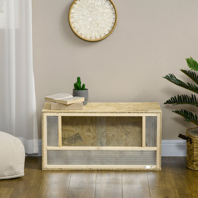 Reptile Terrarium with Sliding Doors - For Lizards Pawhut