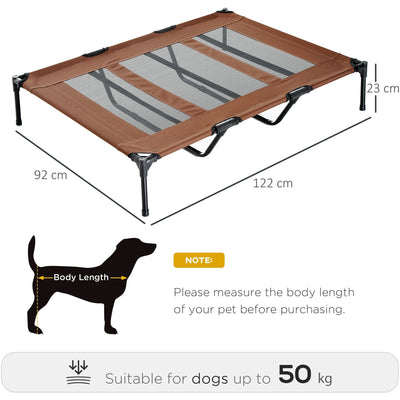 Cooling Elevated Dog Bed, Portable, Breathable Mesh, No-Slip Pawhut