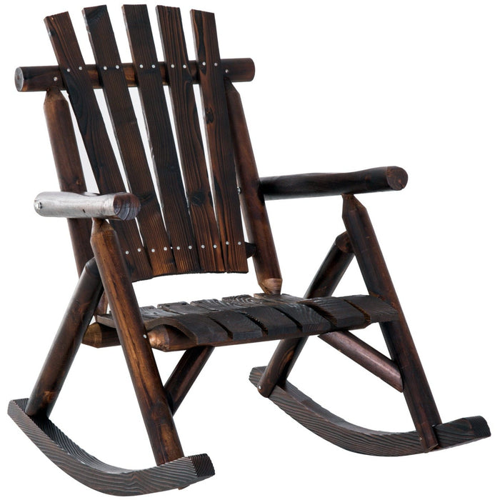 Wooden Adirondack Rocking Chair