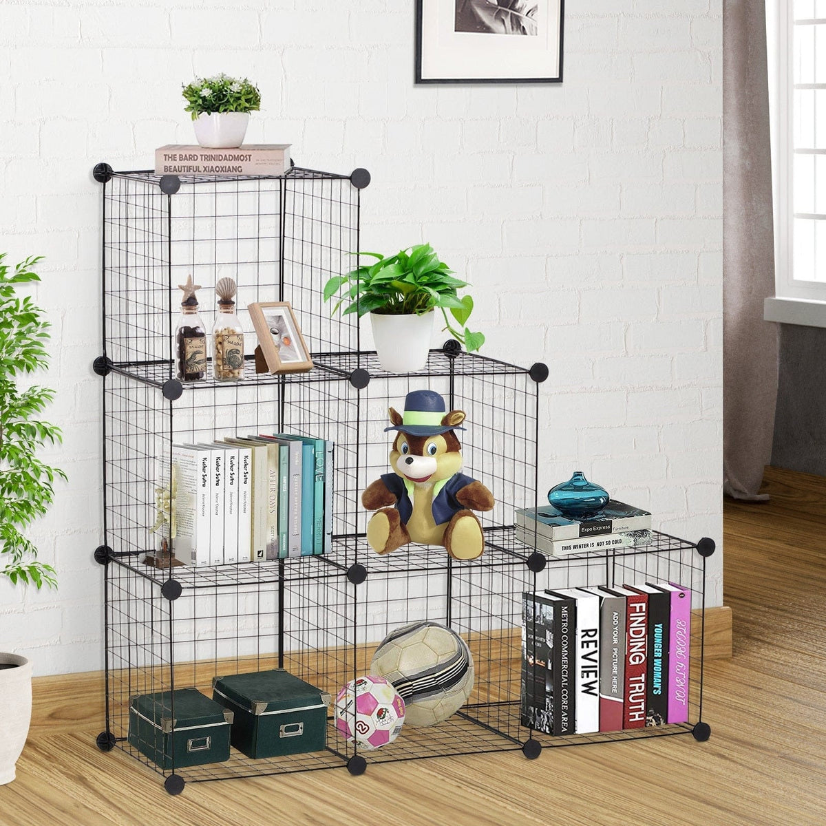 Buy DIY 6 Cube Metal Rack, Black | Opal Retail