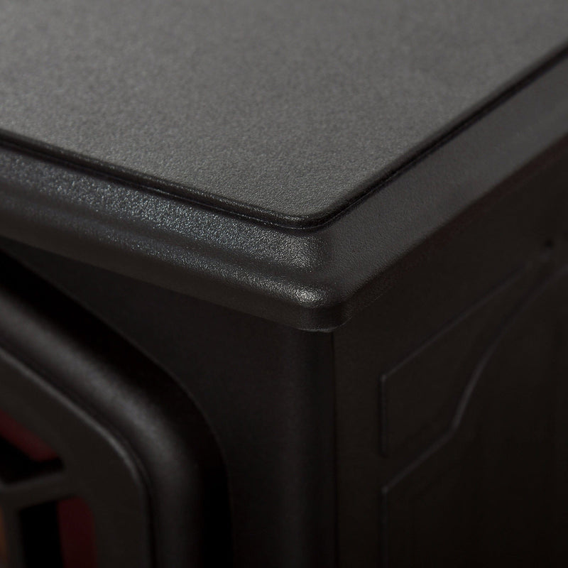 Freestanding Electric Fireplace Stove, 1000W/2000W, Black