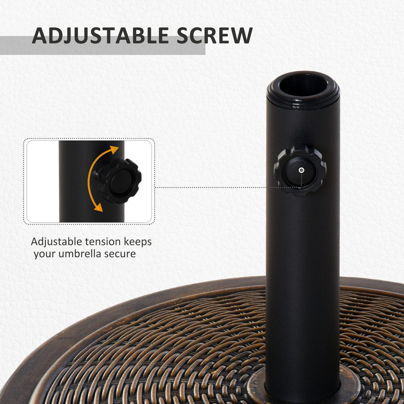 Stylish Patio Umbrella Stand, 35-48mm Poles Outsunny