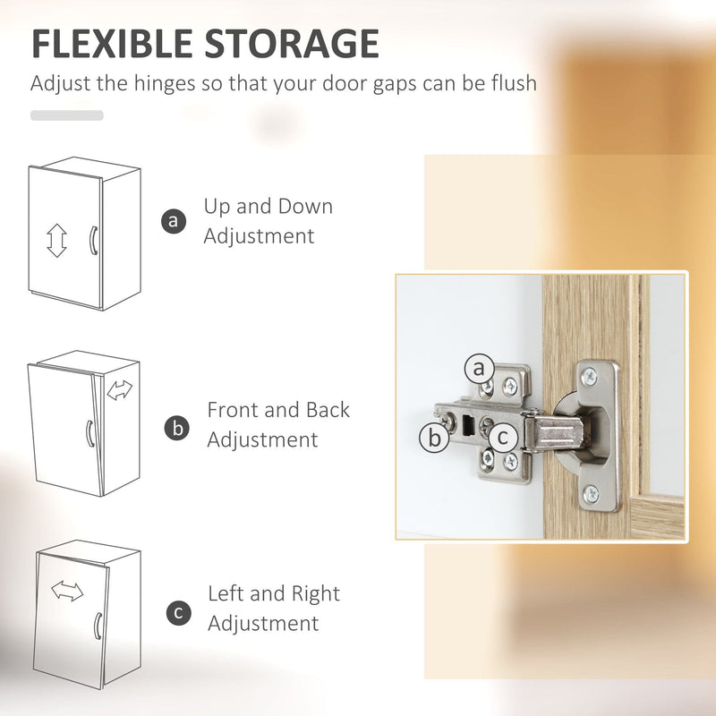 Modern Kitchen Hutch, Drawer, Glass Doors, L180cm