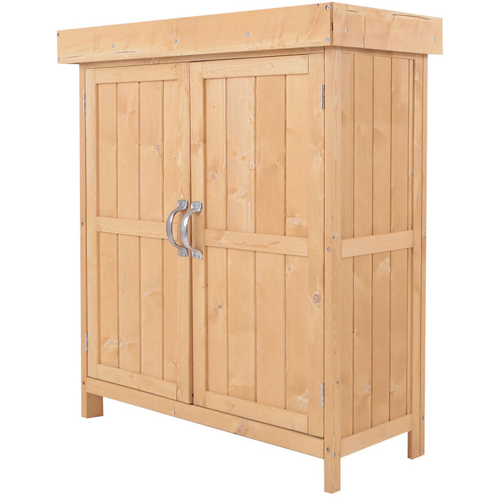 Small Garden Storage Cupboard - Double Doors - 74x43x88 cm