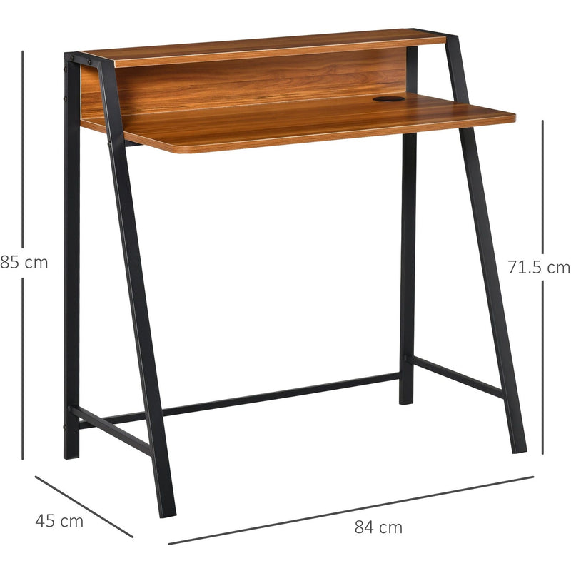 Home Office Computer Desk with Storage Shelf