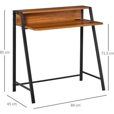 Home Office Computer Desk with Storage Shelf Homcom