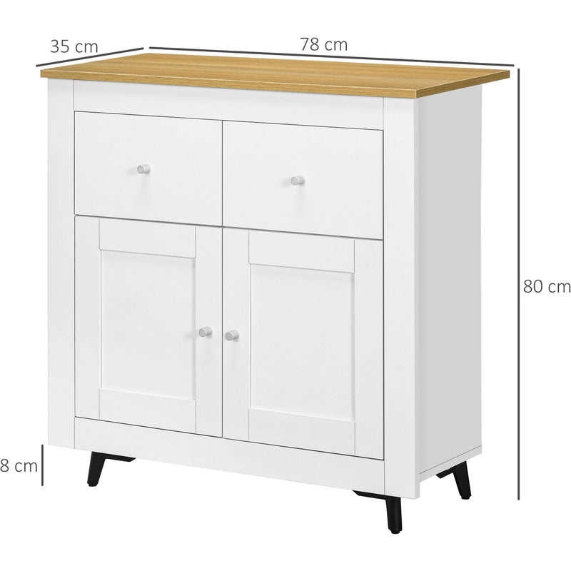 White Double Door Sideboard for Dining Room