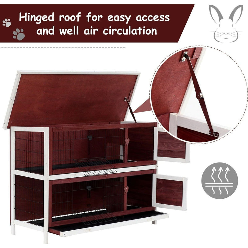 Large Wooden Rabbit Hutch
