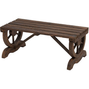 Wagon Wheel Bench Outsunny