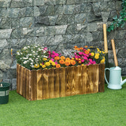 Large Wooden Garden Raised Bed Pot Outsunny