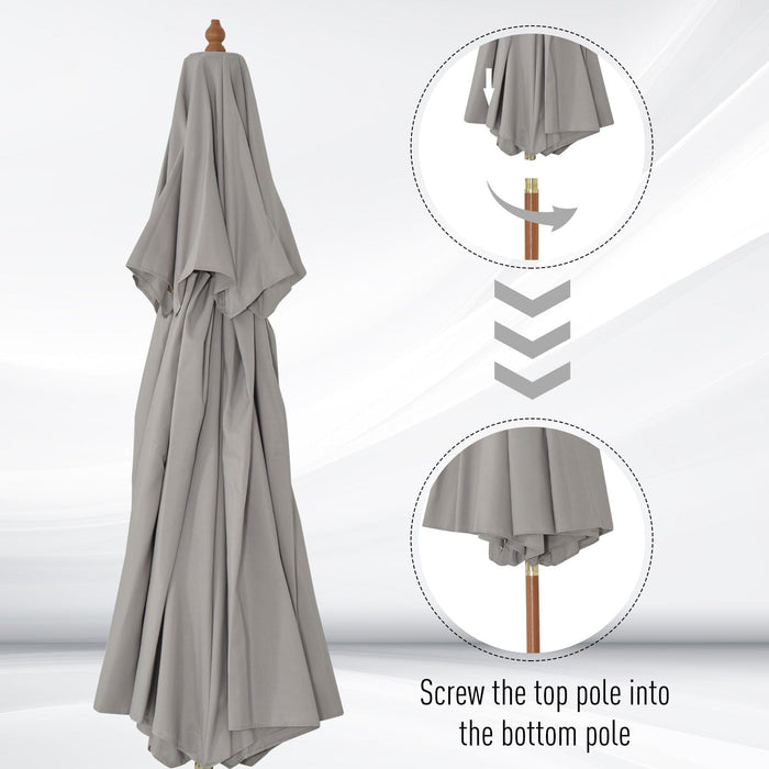 Large Outdoor Umbrella, 2.7m, 2 Tier