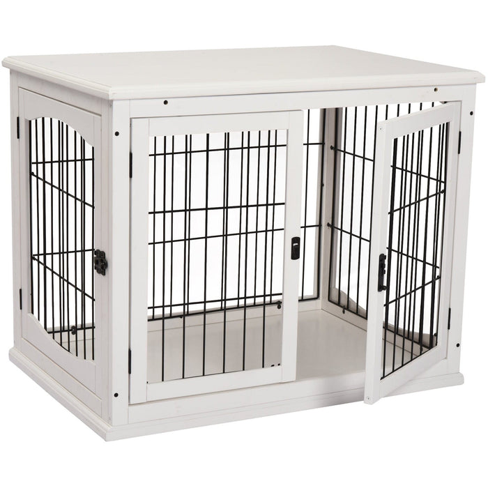 3-Door Small Indoor Pet Cage, White