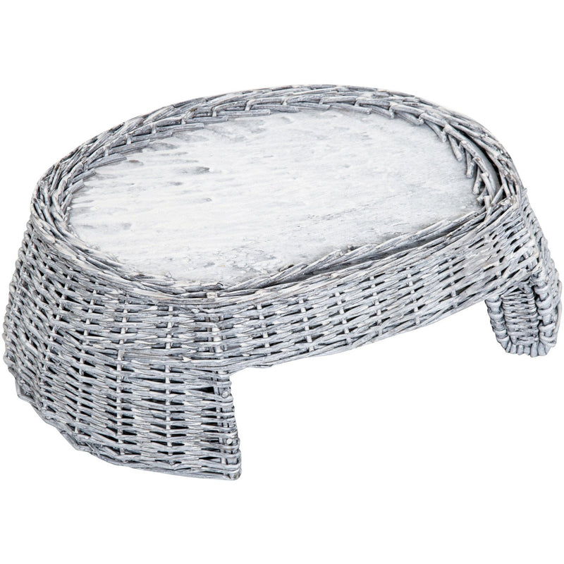 Willow Rattan-Grey Pet Sofa Bed (57Lx46Wx17.5H cm)