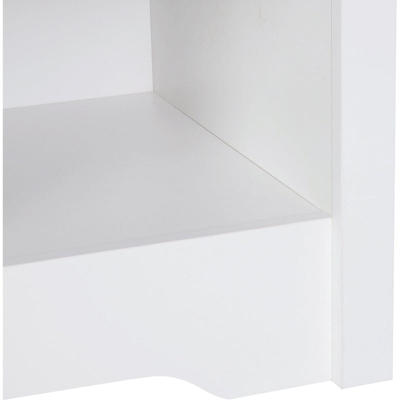 Solid Wood Bedside Table, White