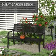 Metal Outdoor Bench Outsunny