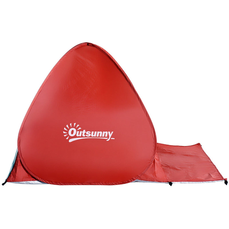 Pop Up Beach Shelter for 2-3 People, Red