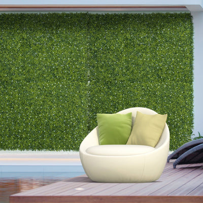 Artificial Boxwood Wall Panels, Milan Grass, 12PCS, 50cm Outsunny