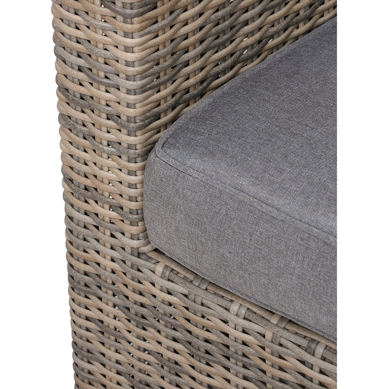 2 Seater Rattan Garden Furniture Set, Grey