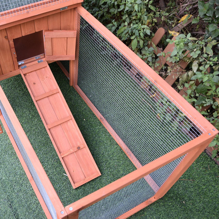 2 Tier Outdoor Rabbit Hutch With Run