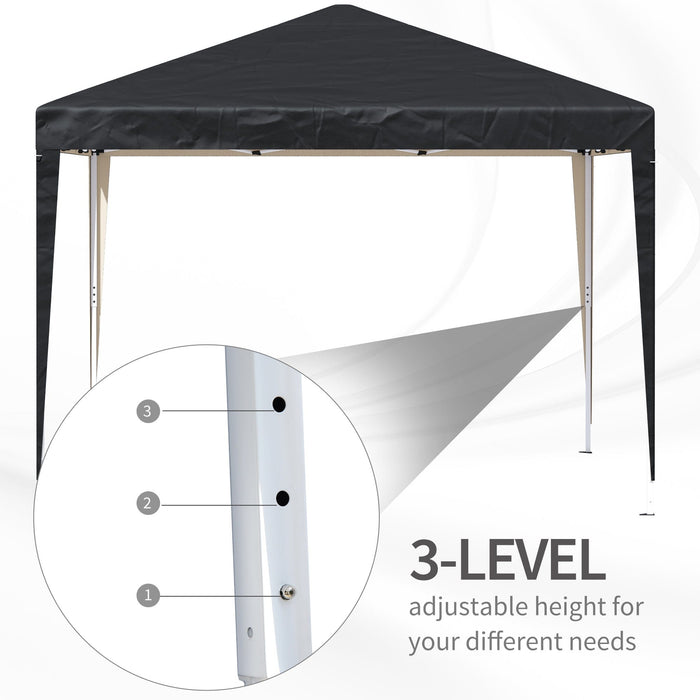 3x3 Pop Up Gazebo, Waterproof, Heavy Duty, Easy Setup, Black